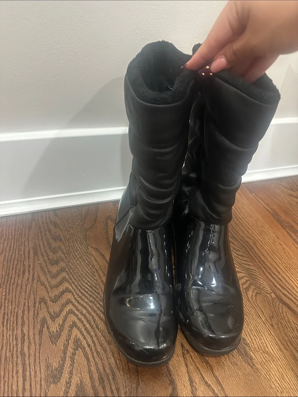 Women's Black Quilted Ankle Booties